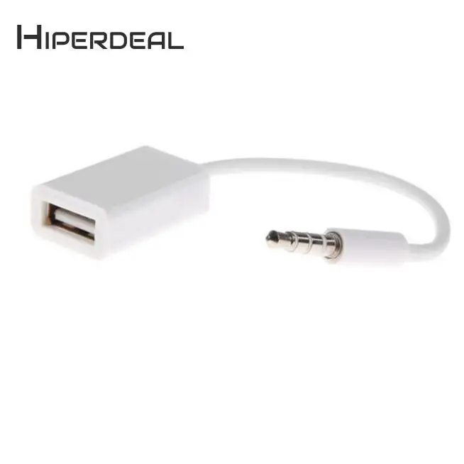 Кабель-переходник HIPERDEAL с разъемом AUX для штекера 3 5 мм USB 2 0 Автомобильный MP3