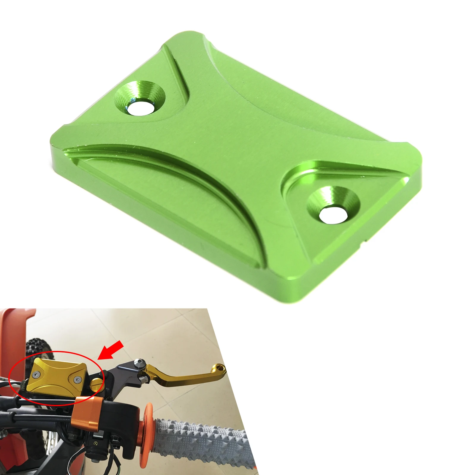 CNC передний тормоз резервуар Крышка цилиндра для Kawasaki KDX125 220 250 KLX125 300 D TRACKER KFX400 700