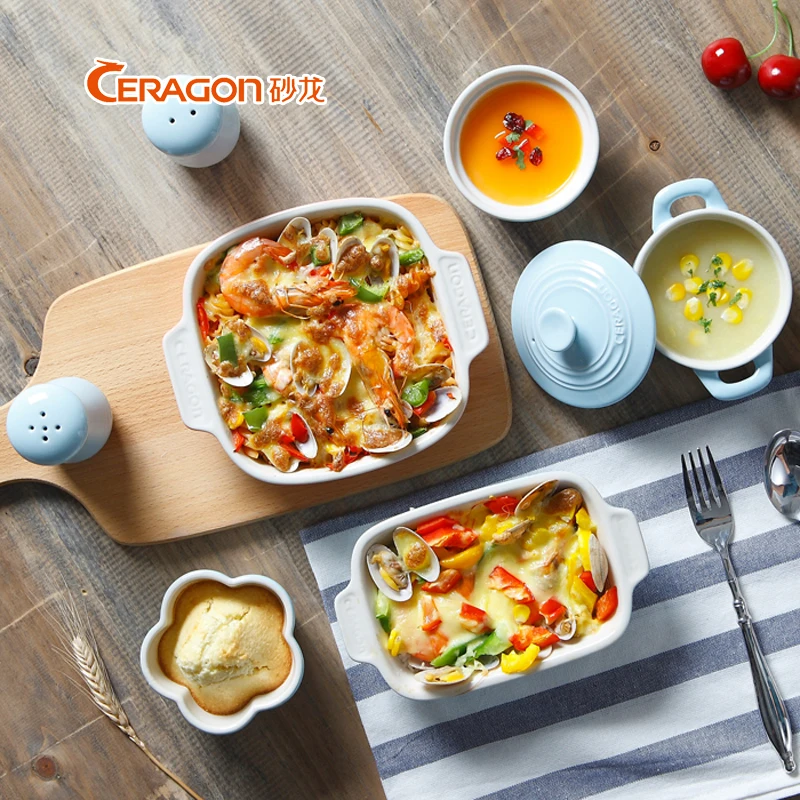 

[] special offer every day long sand baking ceramic plate with cover baking bowl with rice pudding Pan Bread Bowl tableware