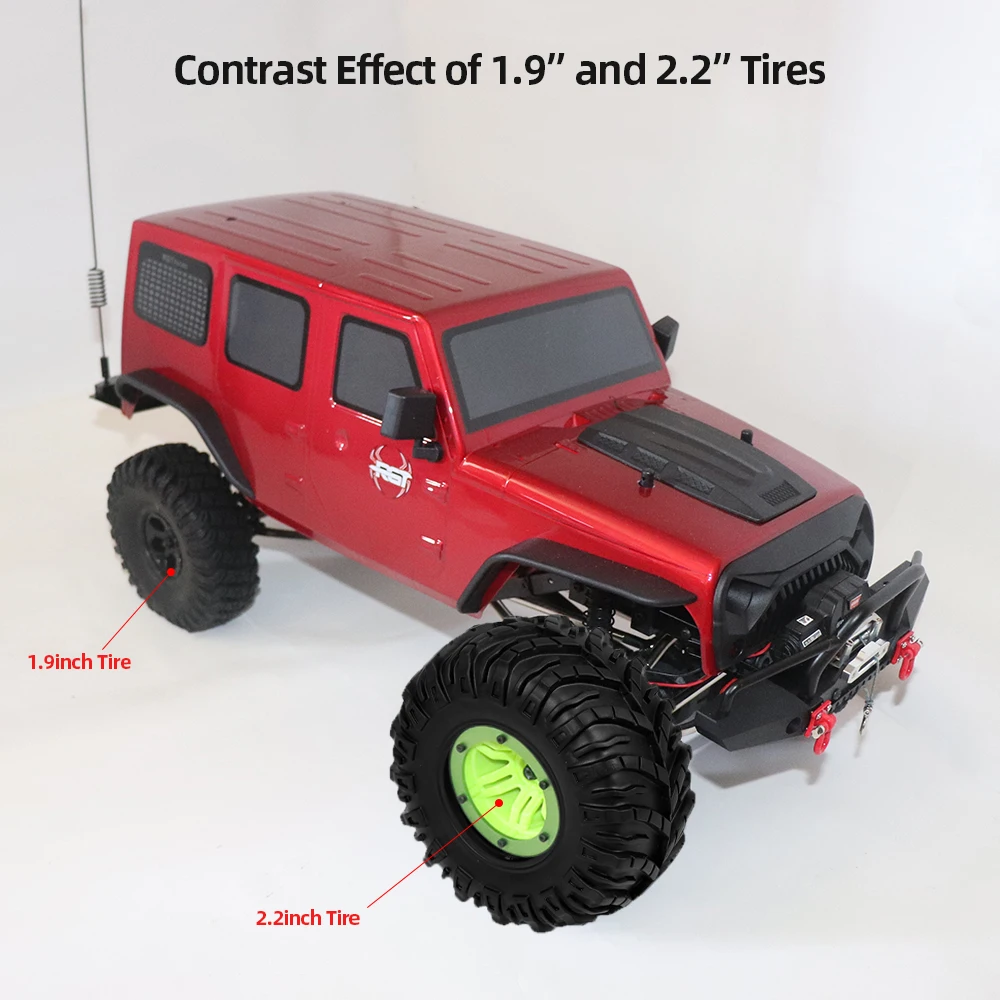 

4Pcs 2.2 Inch 125mm 1/10 RC Rock Crawler Tires for 1:10 Rock Axial Wraith RR10 RC Rock Crawler Truck RC Parts Accessories