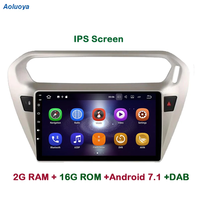 Aoluoya 9 &quotIPS 2 Гб RAM четырехъядерный Android 7 1 автомобильное радио GPS навигация для Citroen