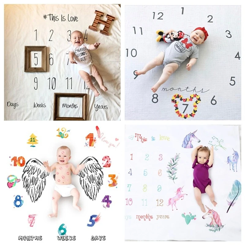 100x100 см детское одеяло для фотосессии реквизит тканевый фон с календарем
