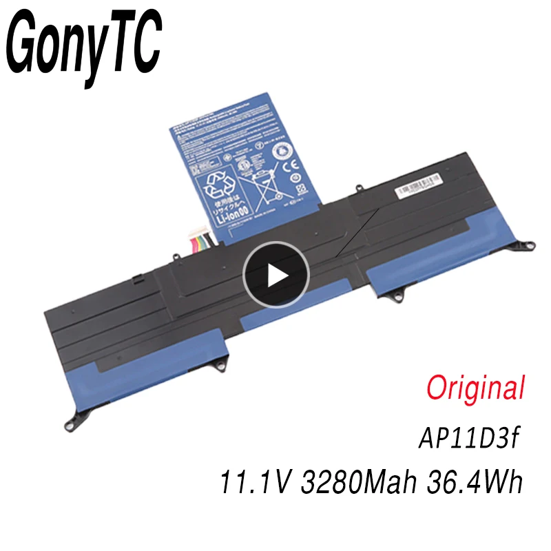 

GONYTC 3ICP5/65/88 3ICP5/67/90 AP11D3F AP11D4F Original Laptop Battery For ACER Aspire S3 S3-391 S3-951 MS2346