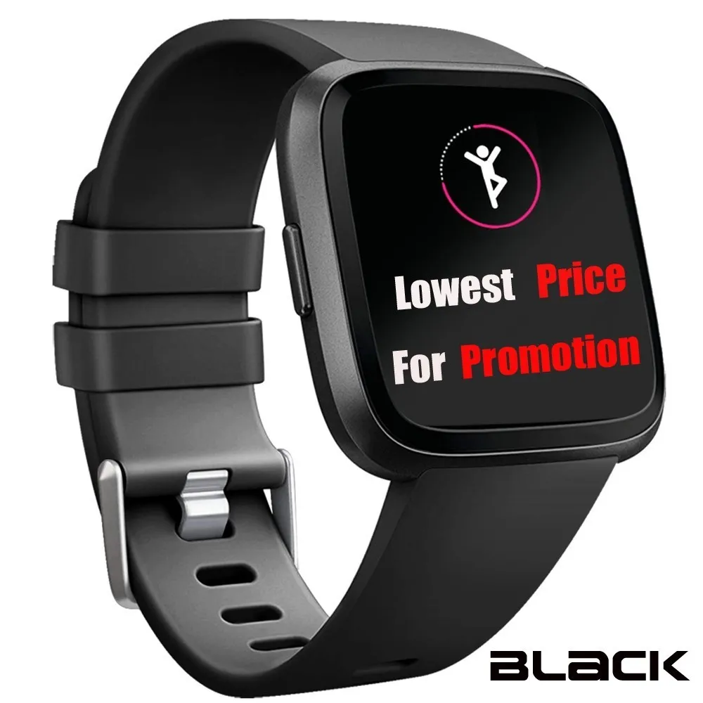 Black specially Duszake сменный ремешок для Fitbit Versa Lite Edition мягкий силиконовый водонепроницаемый ремешок для браслета Fitbit Versa - Цвет: Black specially