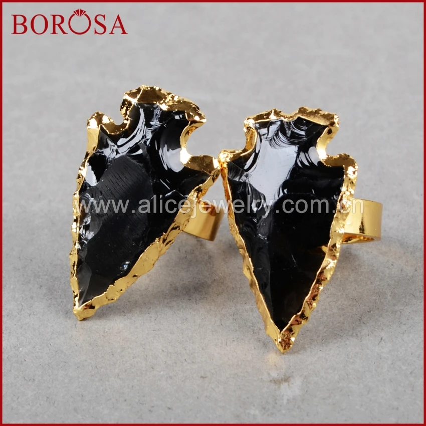 BOROSA 10 шт. Стильные Золотые золотые наконечники наконечника грубого натурального