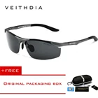 Мужские солнцезащитные очки VEITHDIA, дизайнерские алюминиевые очки с поляризационными стеклами, спортивные очки для вождения, аксессуары для мужчин