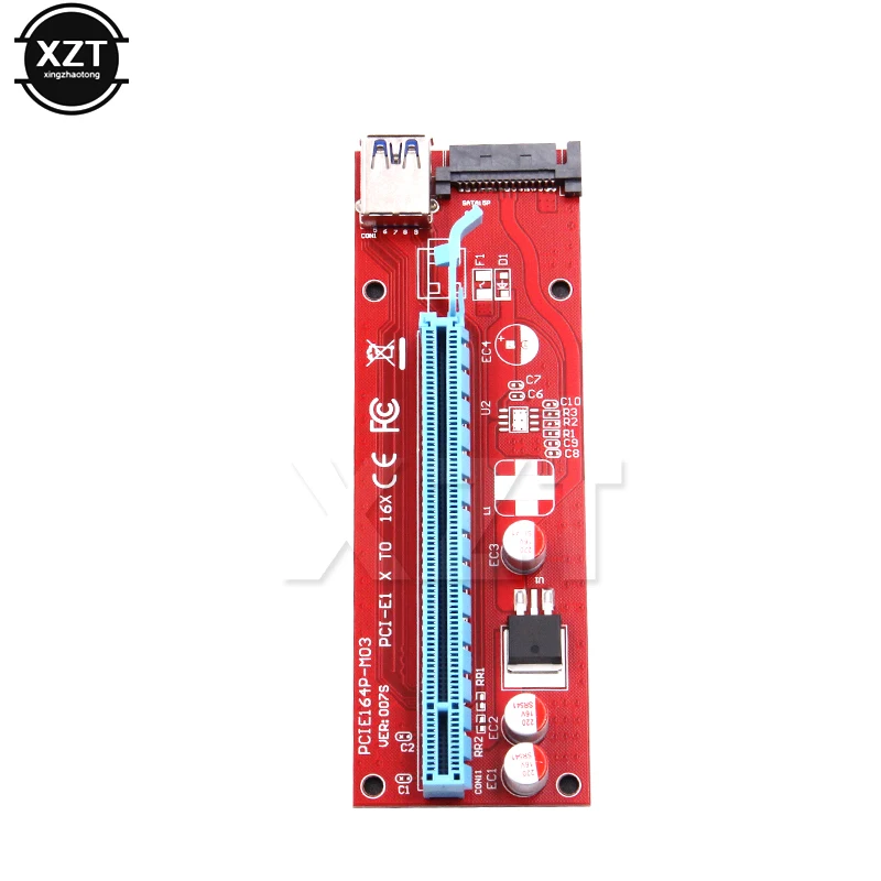 Карта расширения PCIe PCI E Express 1x до 16x USB 3 0 кабель для передачи данных SATA 4 контакта IDE