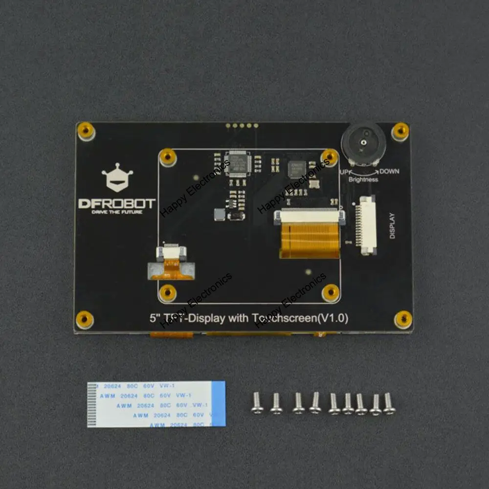 Емкостный сенсорный экран DFRobot 5 дюймов 800x480 совместимый с Raspberry Pi 3B +|Промышленные
