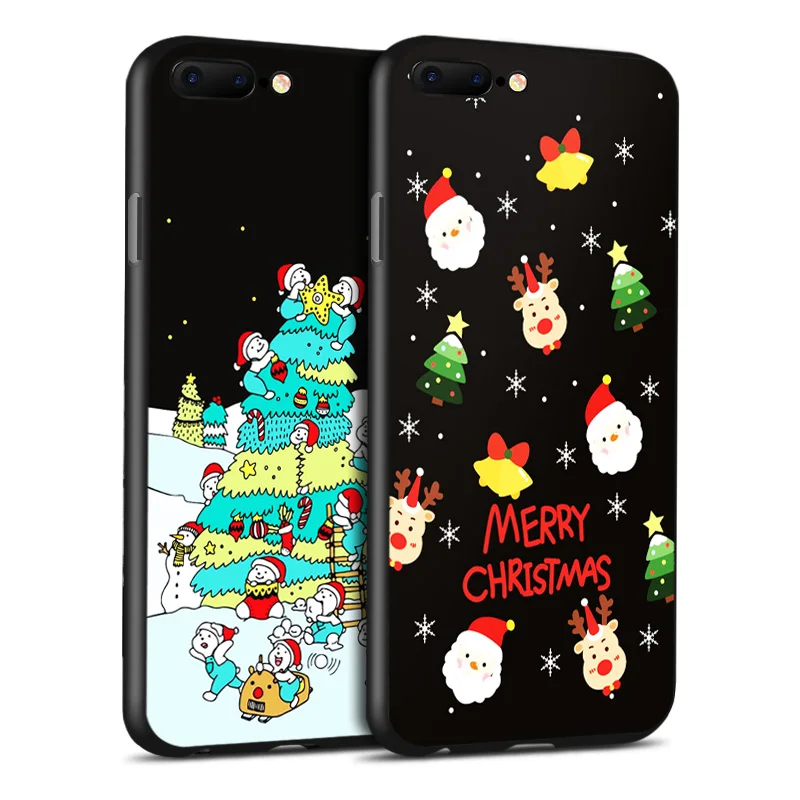 Милый Рождественский Мягкий силиконовый чехол из ТПУ с Санта Клаусом для iphone X 6 7 8