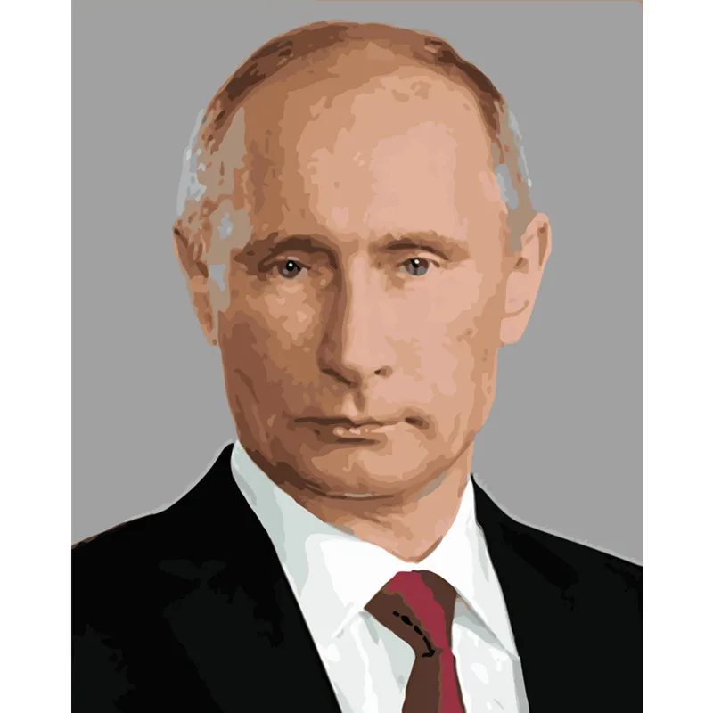 Painting By Numbers DIY Dropshipping 40x50 50x65cm Handsome President Putin Figure Canvas Wedding Decoration Art picture Gift | Дом и сад