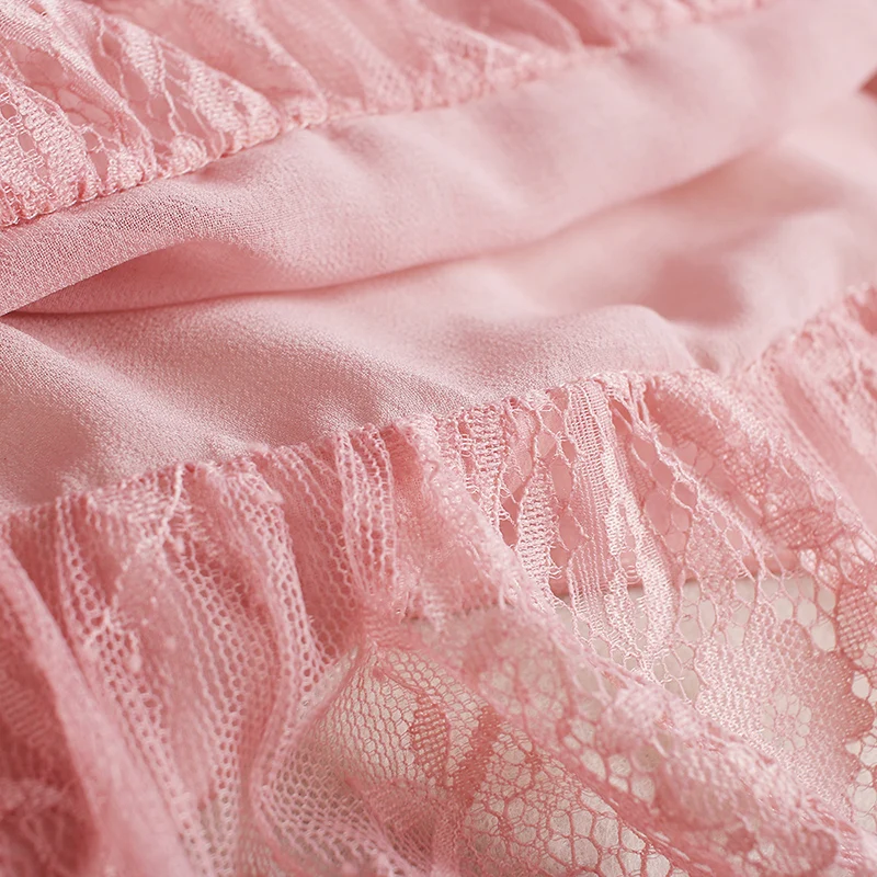 Весна осень взлетно посадочной полосы дизайнер женщины платья розовый шелк