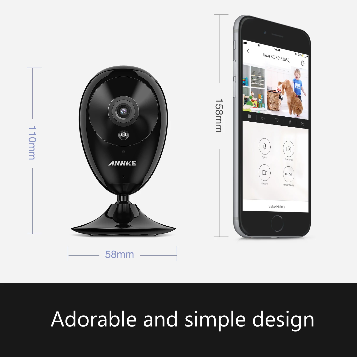 2018 модель Nova S 2MP 1080 P умная WiFi ip камера сетевая ночного видения видеонаблюдения