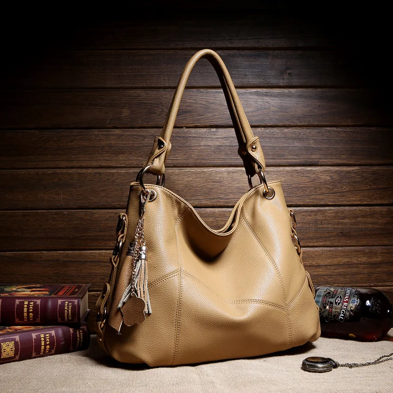

famous brand women handbag tassel luxury designer Leather bag ladies large Shoulder bag Female big bag casual tote Crossbody Bag