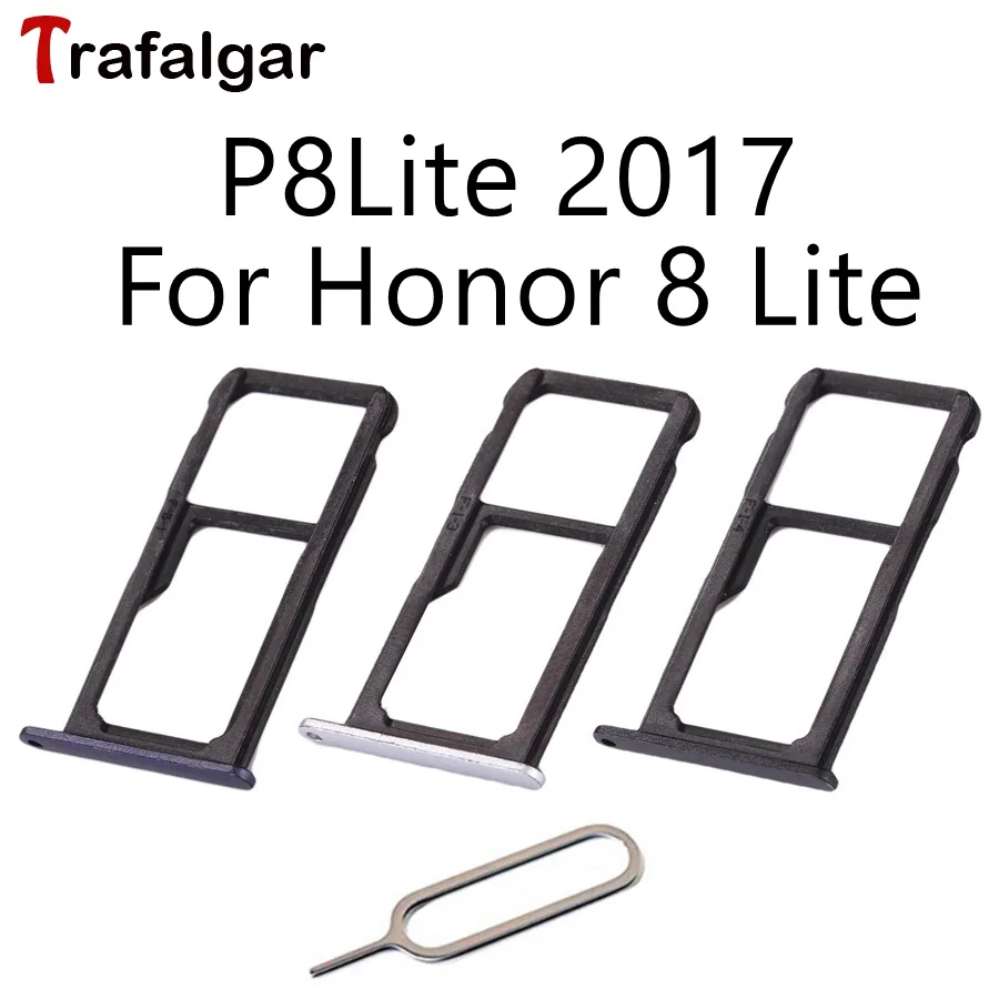 Для Huawei P8 Lite 2017 SIM карты лоток держатель слот Micro SD гнездо адаптер для Honor 8 Sim