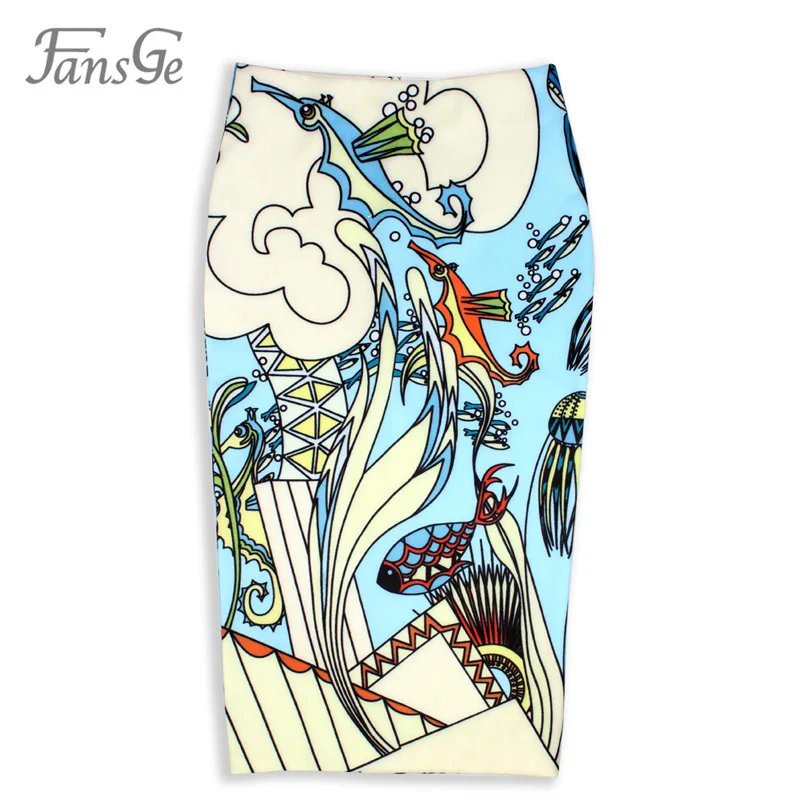 2017 весенние женские Модные карандаш тонкий штуцер Винтаж печатных дамы Высокая