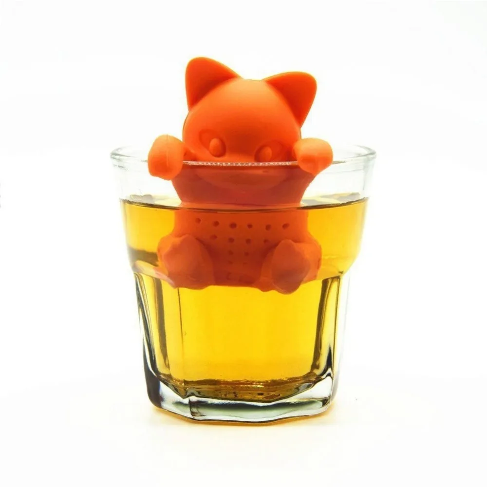 

MOFUNYO Food-Grade Plutus Cat Silicone Tea Infuser Strainers Filter