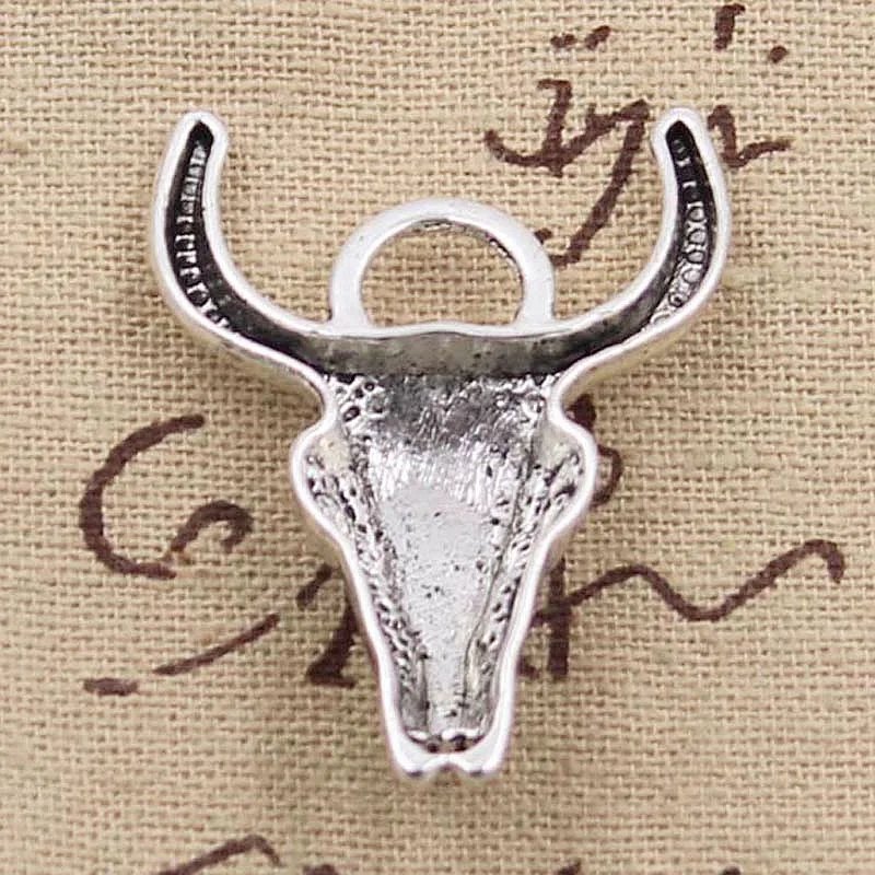 4 шт. Подвесок в идеале черепа бык головой 39x29 мм Античная тибетский подвесные