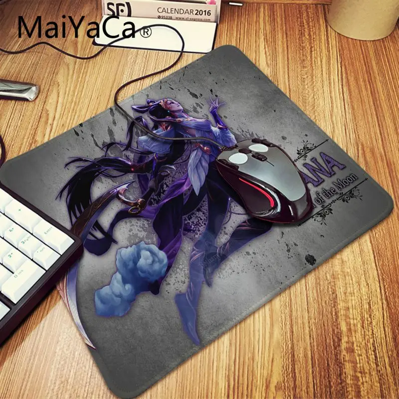 Lock Edge 25x29cm Maiyaca Лунная богиня Диана Лига Легенд коврик для мышки в стиле аниме игровой коврик для мыши геймер коврик для мышки с Аниме Коврик для мыши коврик скоростная версия - Цвет: Lock Edge 25x29cm