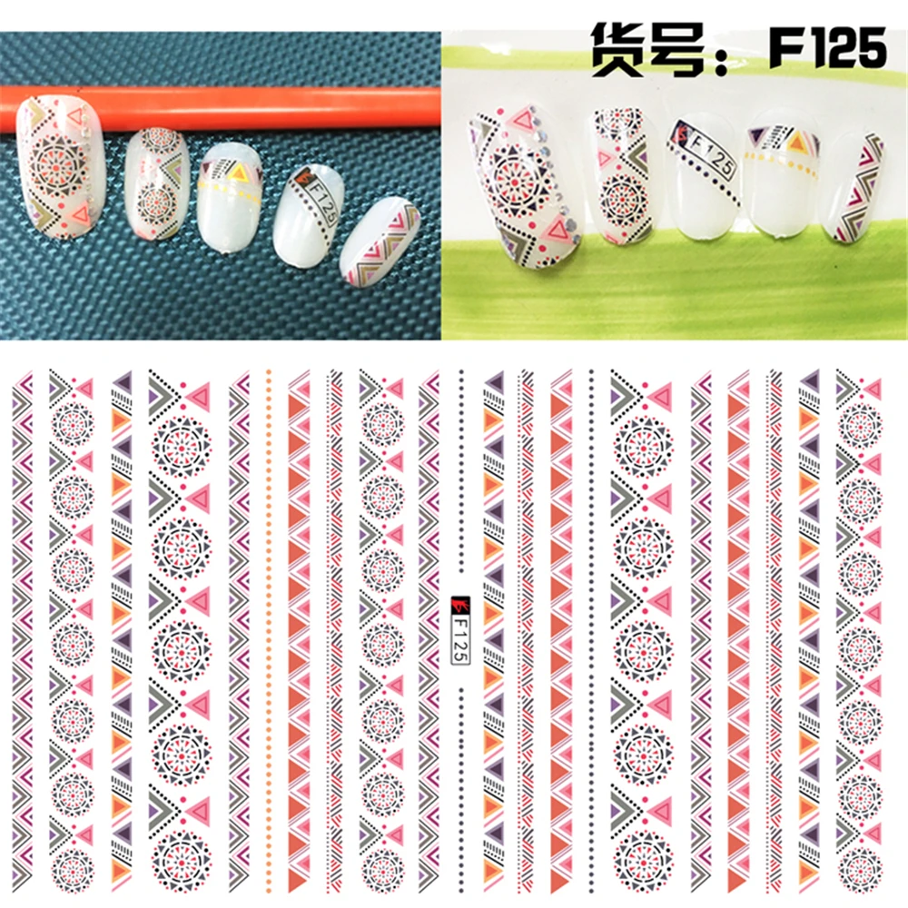 

3 sheets adhesive beauty manicure decals Nail Art decorations Stickers nail supplies tool nail accessories