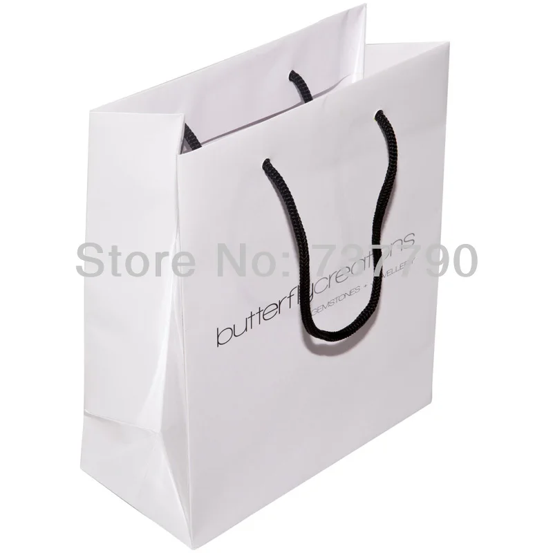 Таможня напечатала логотип бумажный мешок подарка/Вторичная упаковка белая