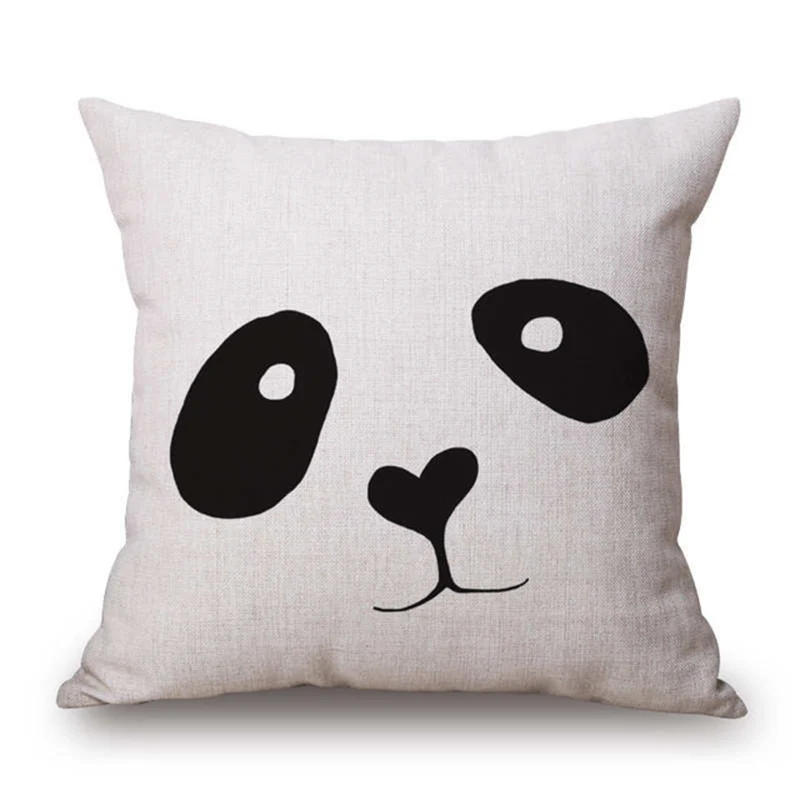 CUSCOV 2018 Cushion cover Black and White Pattern Pillowcase Cotton Linen Printed 18x18 Inches Geometry Euro Pillow Covers | Дом и сад