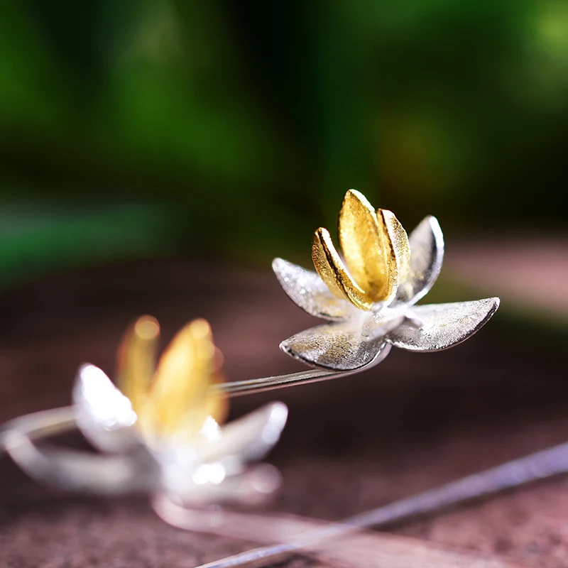 Lotus Fun Moment реального 925 пробы серебро ручной работы Модные украшения милые