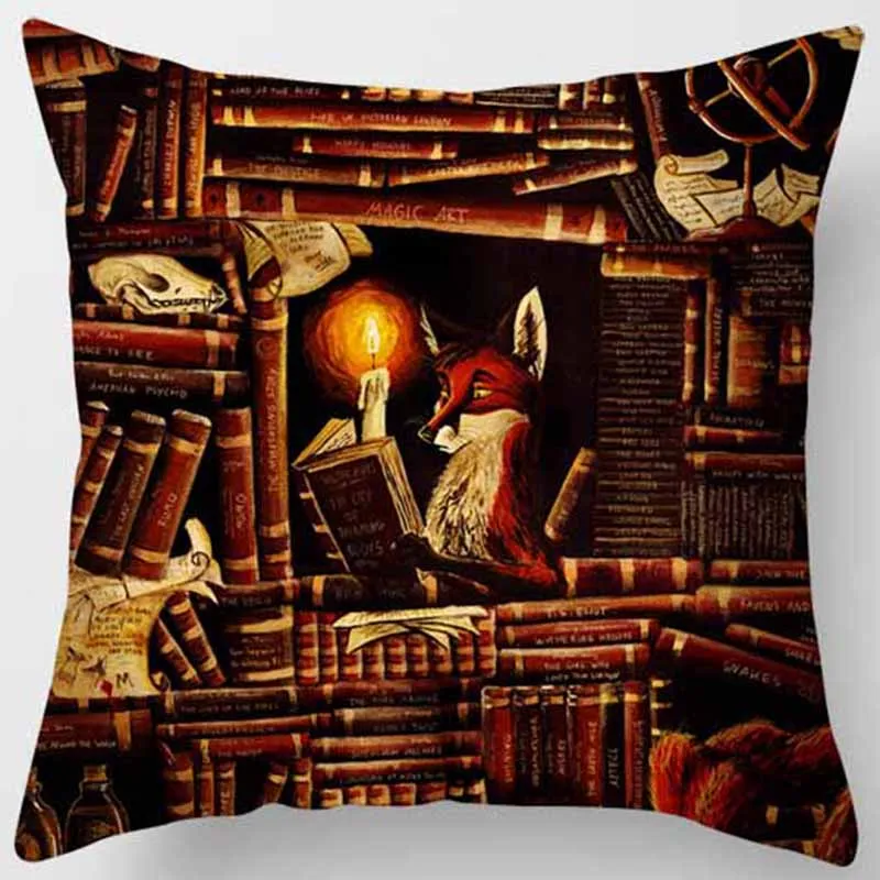 Hot sale beauty books pillow case men women girls ladies square pillow cases home creative color pillow cover 45*45cm