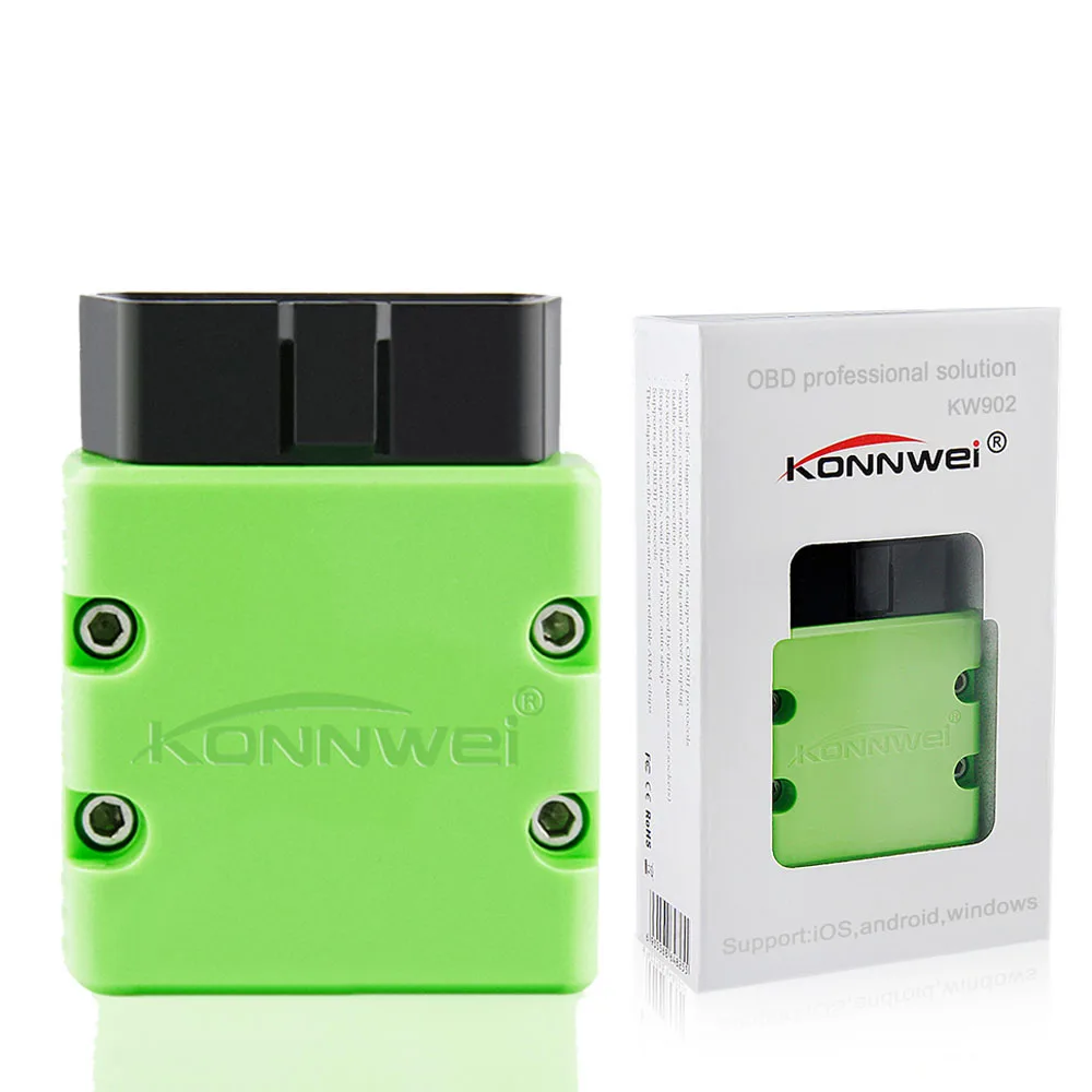 KONNWEI OBD2 сканер KW902 ELM327 V1.5 Bluetooth Автосканер PIC18f25k80 MINI ELM 327 OBDII KW902 считыватель кодов для Android телефона