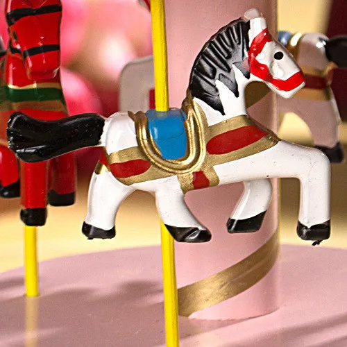Музыкальная шкатулка "Карусель"(merry go around), Рождественское украшение, деревянная музыкальная шкатулка, подарки на день рождения