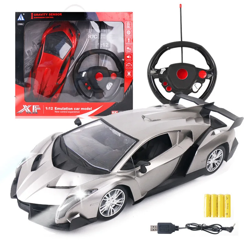 1:12 Rc Дрифт автомобиль супер гоночный автомобиль игрушки для детей машина на радиоуправлении радиоуправляемые машины радиоуправляемые игрушки - Цвет: Серебристый