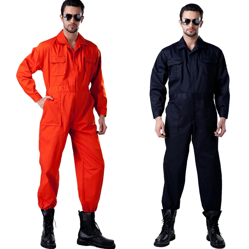 Мужской рабочий комбинезон из хлопка рабочая одежда с длинным рукавом