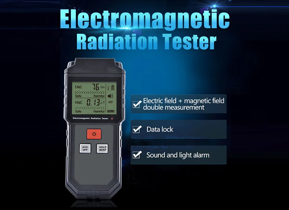 Детектор электромагнитного излучения защита поля EMF тестер цифровой измеритель излучения измерение для компьютера телефона