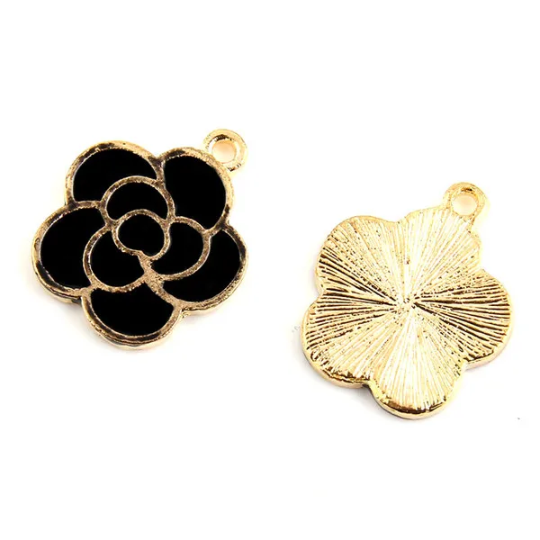 30 шт. модные подвески из сплава с эмалью и розой для браслета ожерелья серьги