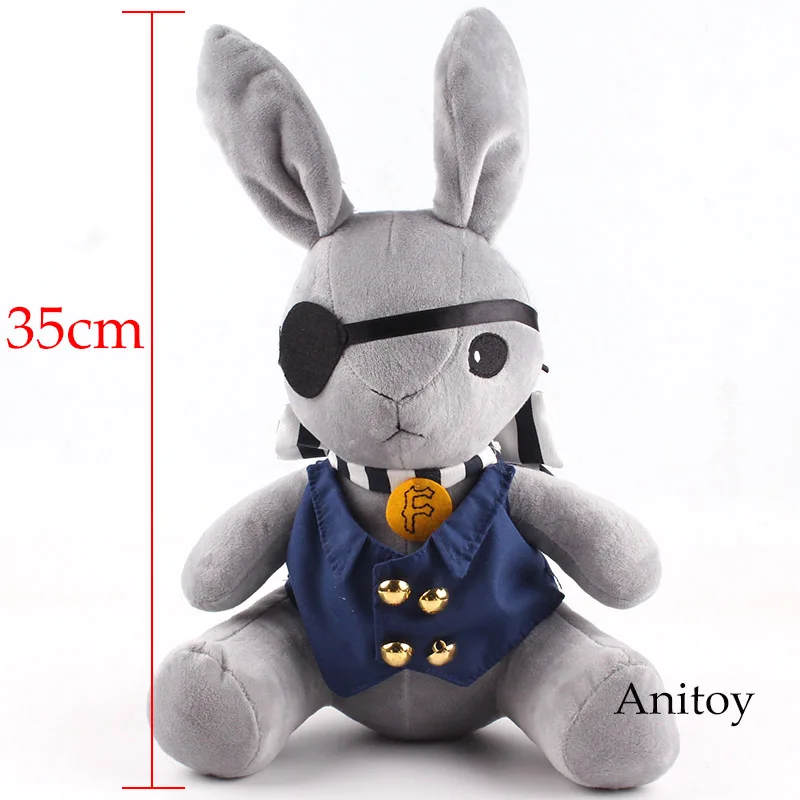 A-gray-35cm Мультфильм Черный Батлер Ciel Лапин кукла аниме Ткань плюшевые игрушки подарок на день рождения 32-35 см игрушки для детей девушки куклы - Цвет: A-gray-35cm