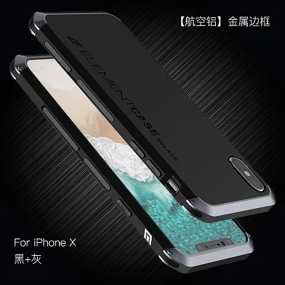 Случай для iPhone X 10 7 Plus чехол s Роскошный Алюминиевый бампер PC задняя крышка протектор для iPhone X чехол s сумка для телефона - Цвет: 11