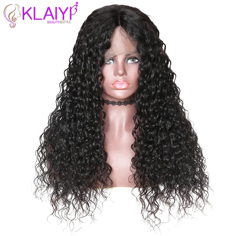 Klaiyi человеческие волосы парики Кудрявые парик 10 24 дюйма бразильские Remy 360