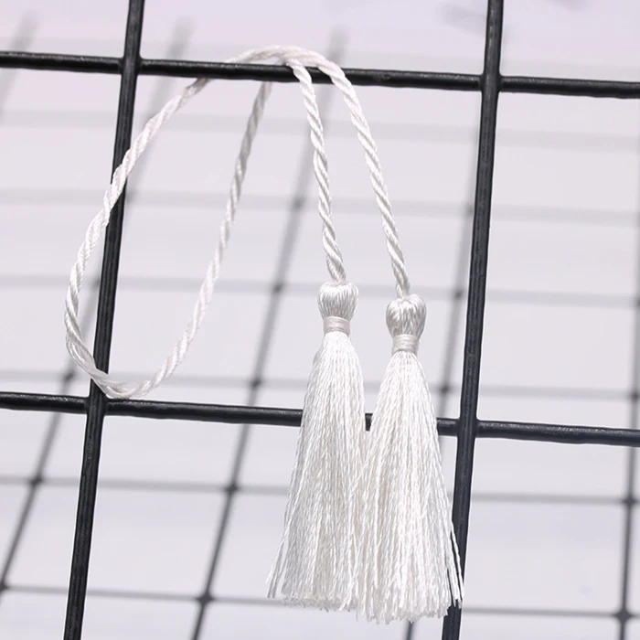 White 10 шт. маленькая изолента с двумя головками кисточки DIY кулон ювелирные изделия занавески одежды декоративные аксессуары Сумочка Подвеска для изготовления кистями - Цвет: White