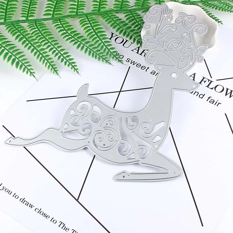Рождество в форме оленя металла Сталь Трафаретный вырубной штамп для того чтобы