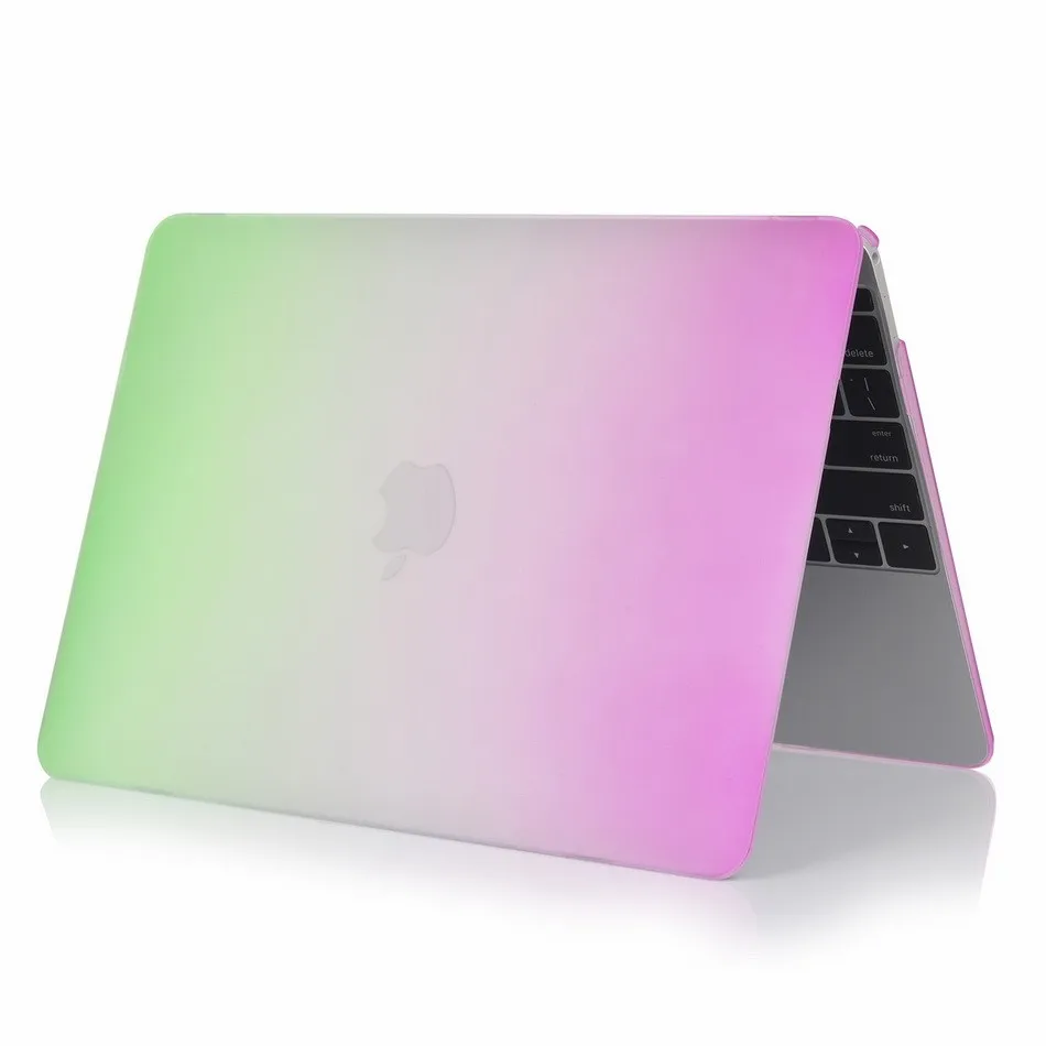 Радужный матовый чехол для Apple Macbook Air 13 11 Pro Retina 12 15 сумка ноутбука MacBook Touch bar 2016