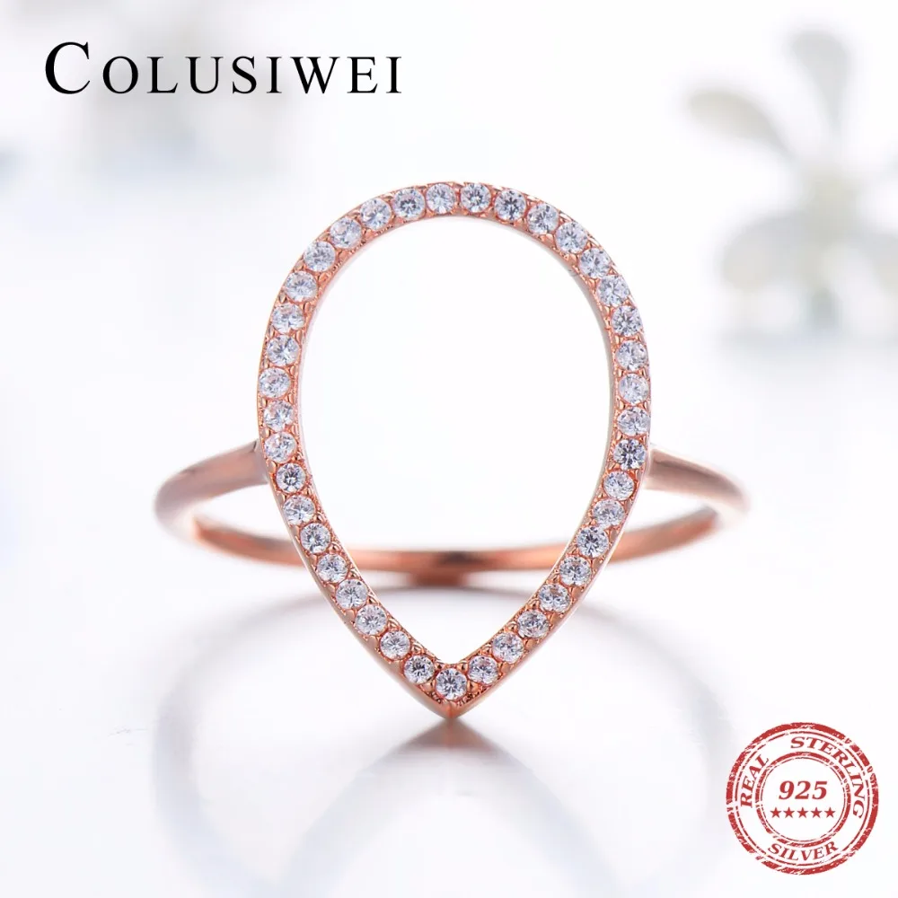 CULUSIWEI Новинка 100% Стерлинговое Серебро 925 пробы сверкающие кольца модные 5A циркон