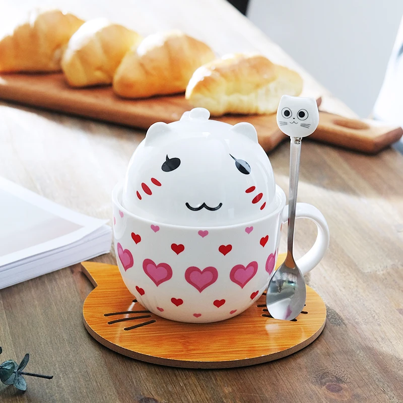 Кофейная чашка Белый доктор Кошка Животное молоко чашка керамическая кружка для влюбленных милый подарок на день рождения, рождественский подарок - Цвет: see chart