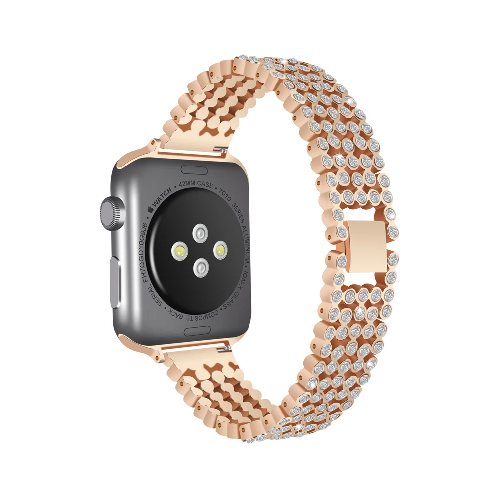 OSRUI Алмазный ремешок для Apple Watch band series 4 44 мм 40 роскошный стильный кристалл iWatch 3 2 1