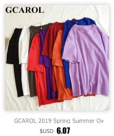 GCAROL, новинка, женская, кавайная, граффити, мультяшная, длинная футболка, с заниженным плечом, негабаритная, хип-хоп, элементы, Harajuku, футболки, милые топы, M-XL