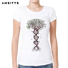 2019 AMEITTE креативная футболка с деревом жизни ЖенскаяЖенская художественная Дизайнерская футболка с принтом дерева бабочки летняя тонкая женская футболка
