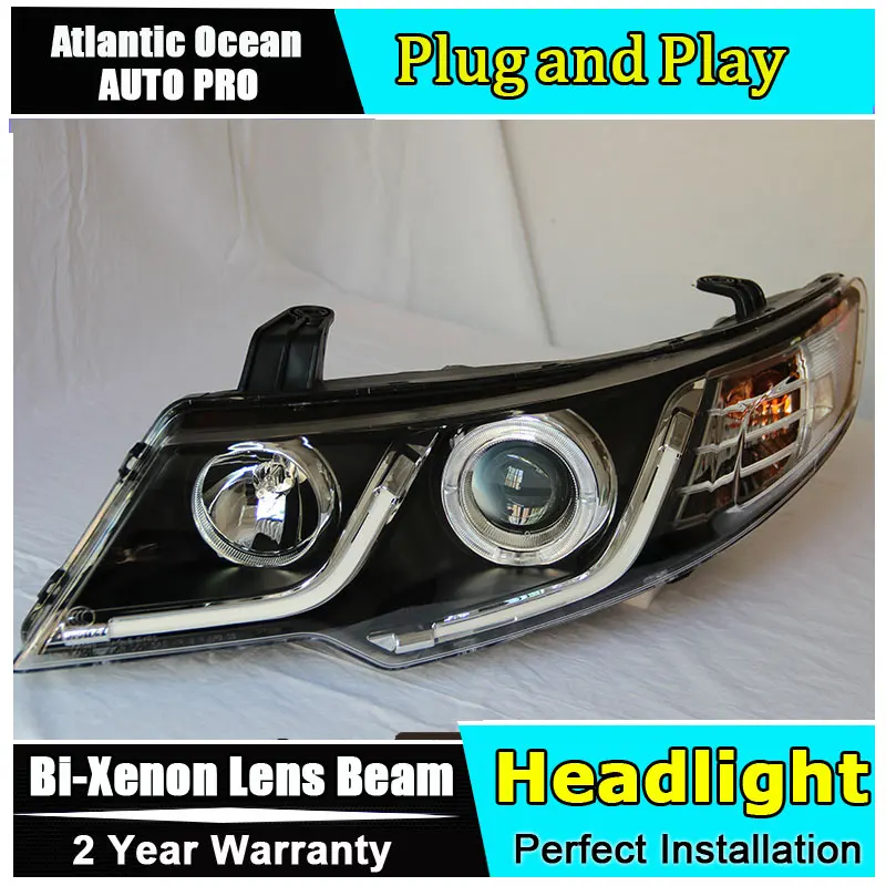 Автостайлинг для KIA FORTE фары 2011 2014 светодиодные CERATO led drl проектор комплект HID