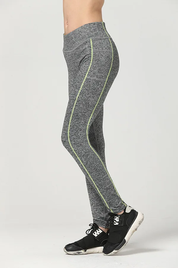 

Women Two Thin Lines Fitness Quick Drying Exercise Leggings High Waist Energy Pants Trousers Ropa Mujer