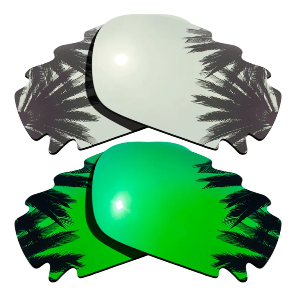 (Серебристое + зеленое зеркальное покрытие) 2 пары поляризованных сменных линз