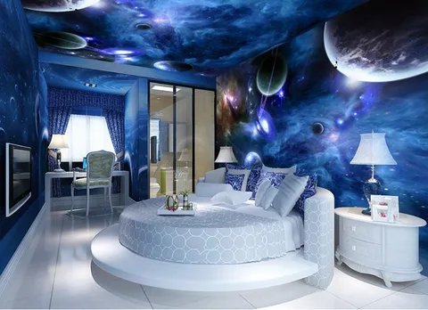 3d обои beibehang, фотообои для гостиной, Star Planet Вселенная, космос, планета