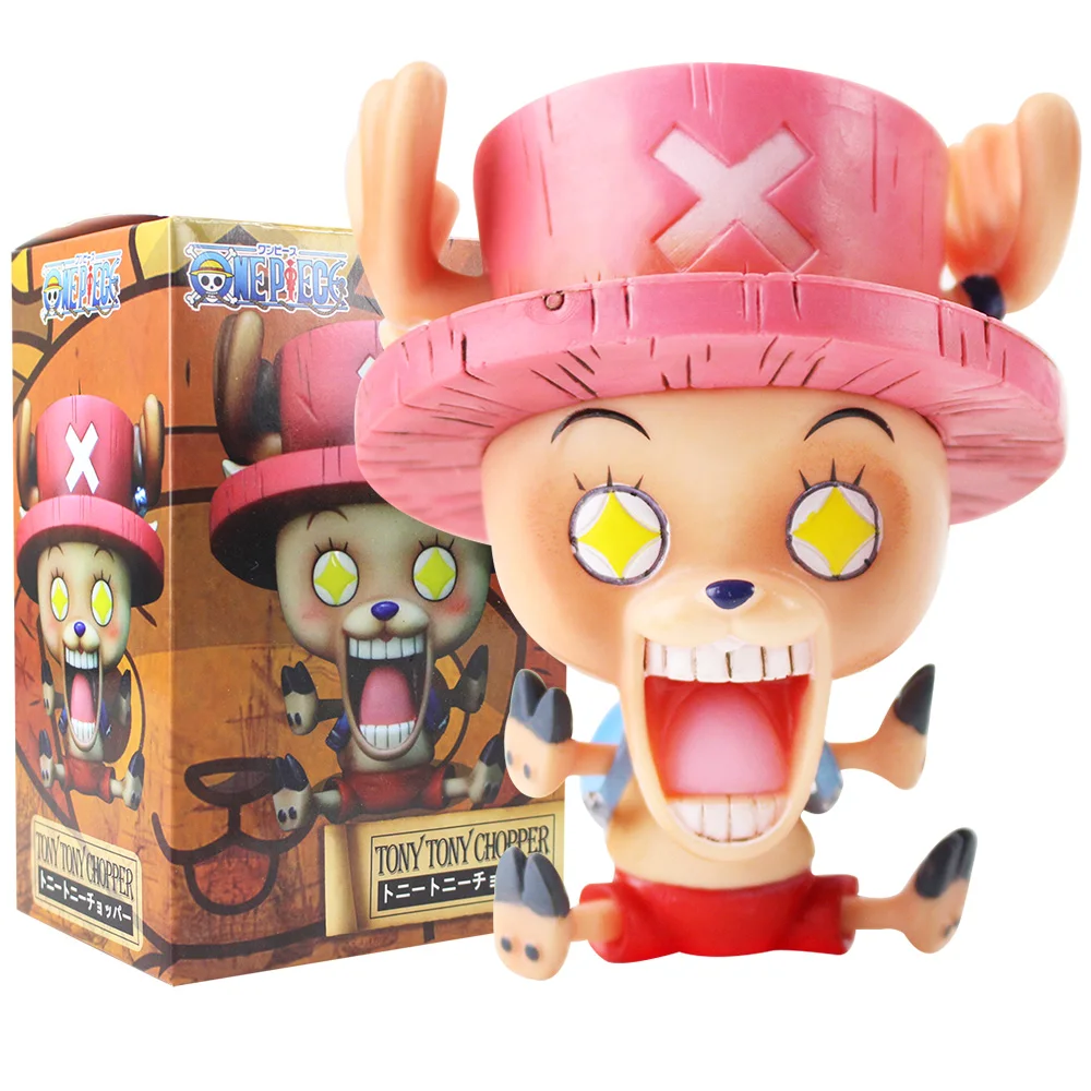 

11cm Figure Toys Tony Tony Chopper Q Version Star Eyes Cute Childhood PVC Collection Mini Model Doll