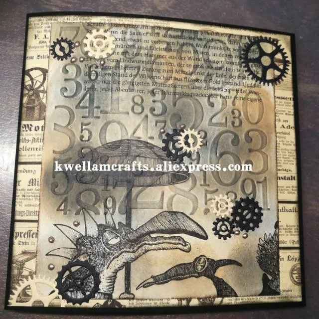 Number 0-9 Plastic Embossing Folder For Scrapbook DIY Album Card Tool Template 12.1x15.3cm 8071061 | Дом и сад